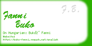 fanni buko business card